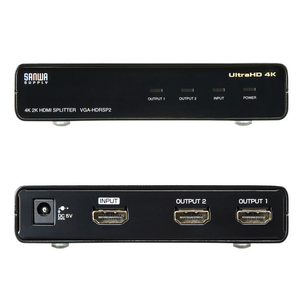 サンワサプライ 4K/60Hz・HDR対応HDMI分配器(2分配） VGA-HDRSP2 1個