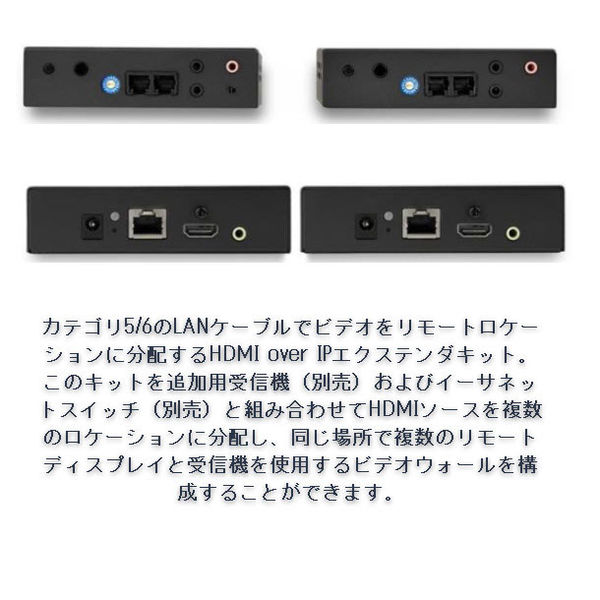 お歳暮 IP対応 HDMI USB 延長分配器キット 1080p対応 LAN回線経由型HDMI USBエクステンダー送受信機セット Cat 5e  ケーブル対応 スターテック 2年保証