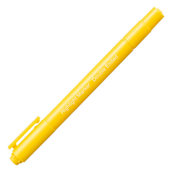 アスクル 蛍光ペン 蛍光マーカー ツインタイプ イエロー 1セット（30本：10本入×3箱）