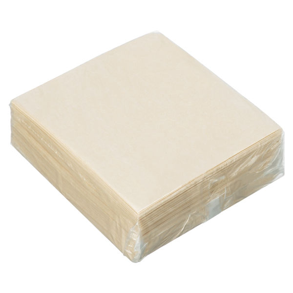 イデシギョー　植林木4つ折り　紙ナプキン　未晒し　1袋（1000枚：125枚入×8袋）