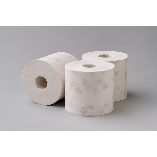 トイレットペーパー　再生紙　シングル　150ｍ　芯なし　街かどの花屋さん150　1箱（8パック入）　泉製紙