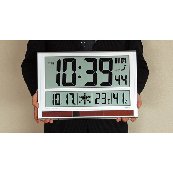 アスクル】 ラドンナ ハイブリッドデジタル時計 置き掛け時計 [電波 大型 温湿度] 404×23×277mm GDD-001 1個（取寄品） 通販  - ASKUL（公式）