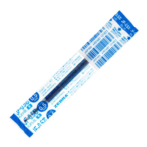 ボールペン替芯　サラサ単色用　JF-0.5mm芯　青　ゲルインク　10本　RJF5-BL　ゼブラ