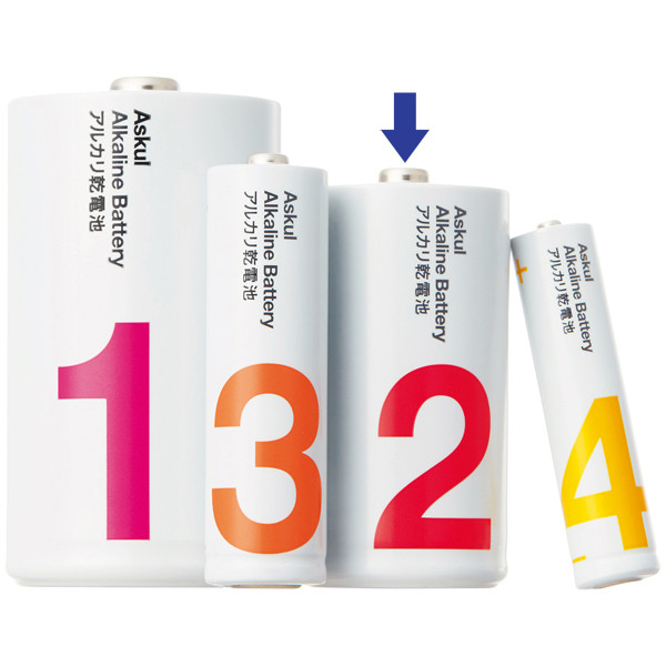 アスクル】アスクル アルカリ乾電池 単2形 1セット（30本） オリジナル 通販 ASKUL（公式）