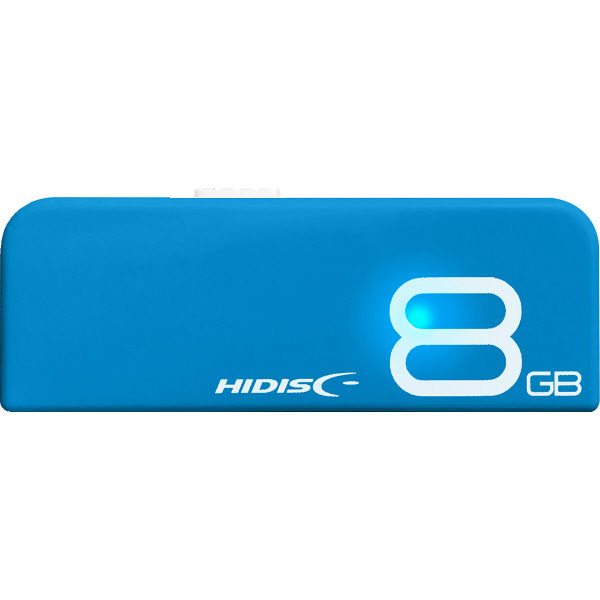 まとめ）アドテック USB2.0スライド式フラッシュメモリ 8GB ホワイト ブルー AD-USTW8G-U2R 1個 その他 