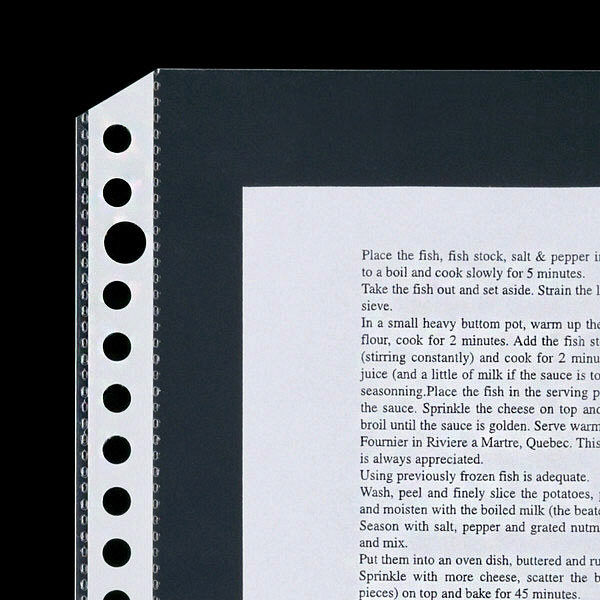 アスクル　リング式ファイル用ポケット　A4タテ　30穴　丈夫な穴で20枚収容　1袋(100枚) オリジナル
