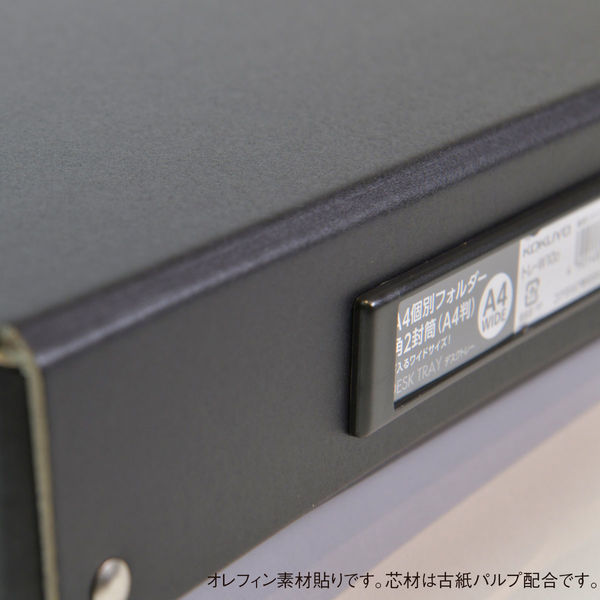 アスクル】 コクヨ デスクトレー A4ワイド 黒 道具箱 トレ-W10D 通販 - ASKUL（公式）