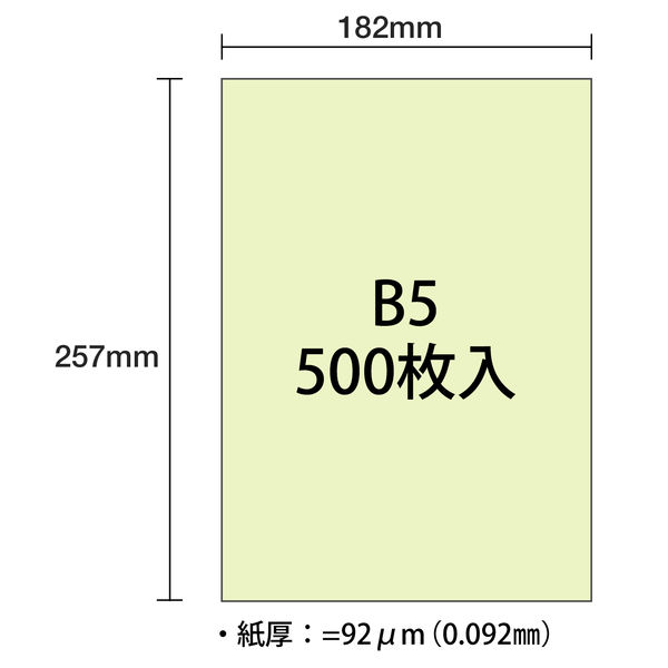 大王製紙 ダイオーマルチカラープリンタ用紙 86408 B5 1箱（2500枚入