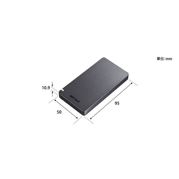 バッファロー USB3.1（Gen2） ポータブルSSD 240GB ブラック SSD
