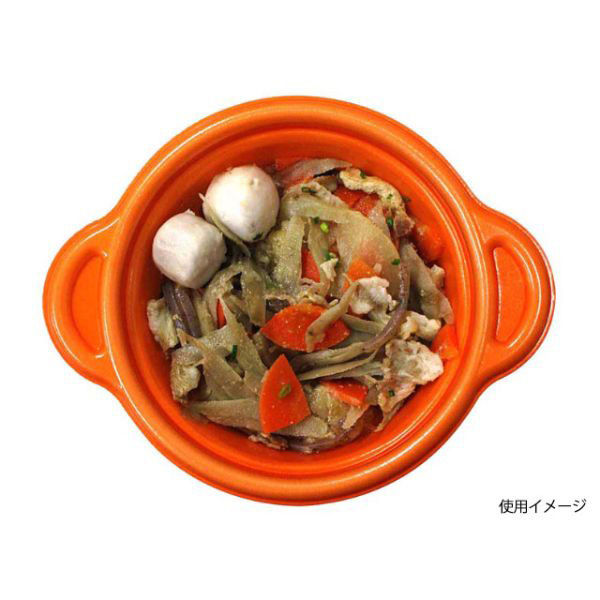 【アスクル】 デンカポリマー スープ・麺容器 パルフェ180 浅平底本体 オレンジ 800枚(50枚×16) 41123（直送品） 通販