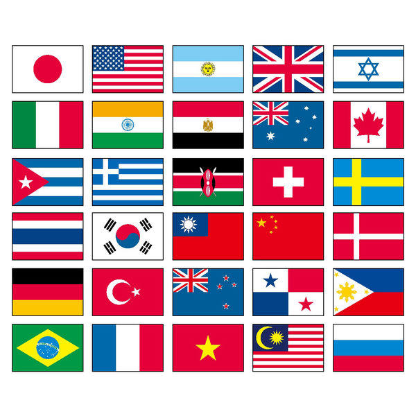 アスクル】東京製旗 万国旗30カ国セット（S判・25×37.5cm） 49163 1 