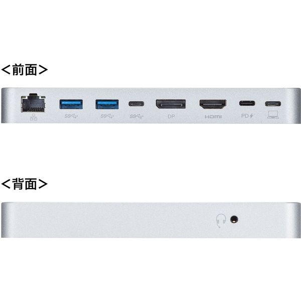 アスクル】 サンワサプライ USB Type-Cドッキングステーション（マグネットタイプ） USB-CVDK9 1個（直送品） 通販 -  ASKUL（公式）