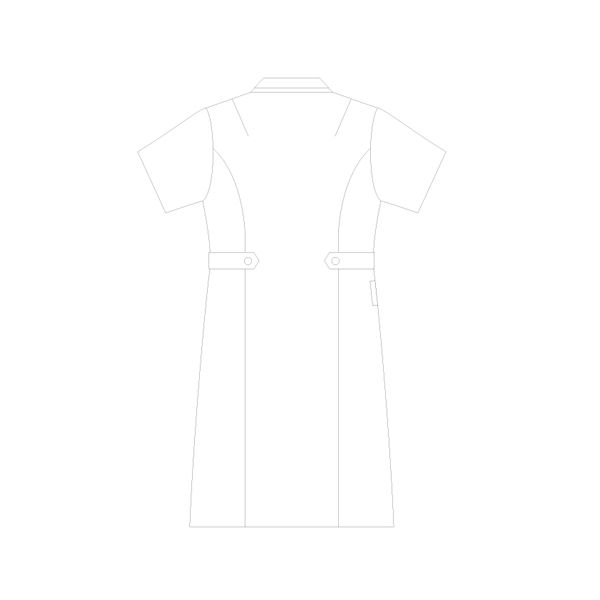 住商モンブラン ナースワンピース（半袖） 医療白衣 サックスブルー（水色）/白 M 73-1974（直送品）