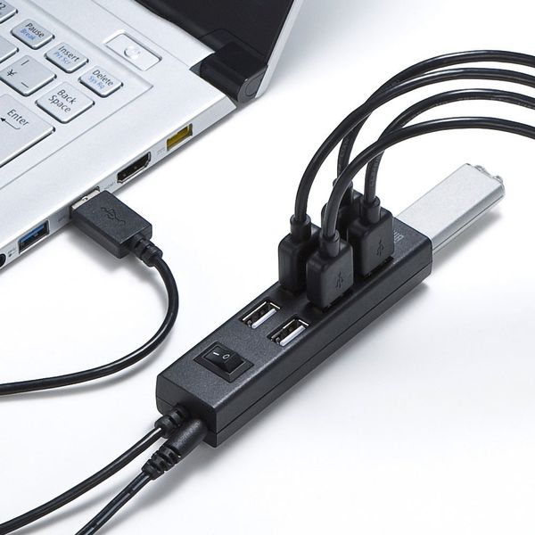 アスクル】サンワサプライ USB2.0ハブ（7ポート・ブラック） USB-2H702BKN 1個 通販 ASKUL（公式）