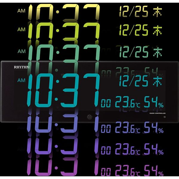 RHYTHM（リズム）イロリアＧ 置き掛け時計 [電波 温湿度 カレンダー 