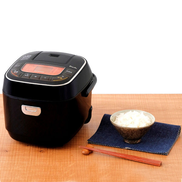 アイリスオーヤマ マイコン式ジャー炊飯器 黒 RC-MC30-B 3合炊き 米屋