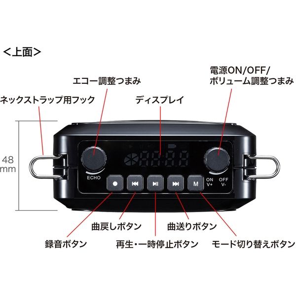 アスクル】サンワサプライ ハンズフリー拡声器スピーカー MM-SPAMP9 1 