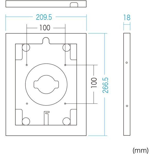 サンワサプライ 10.2インチiPad用 VESA対応ボックス 幅210×奥行18×高さ267mm CR-LAIPAD15W 1台（直送品）
