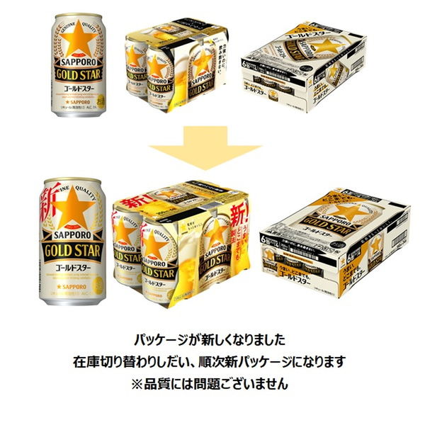 アスクル】ビール類 新ジャンル GOLDSTAR (ゴールドスター) 350ml １ケース(24本入) 缶 サッポロビール 通販 ASKUL（公式）
