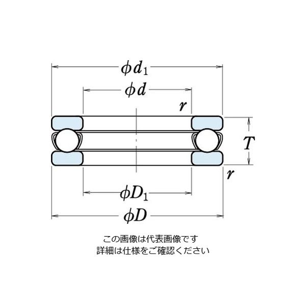 アスクル】日本精工（NSK） 単式スラスト玉軸受 51152X 1個（直送品 
