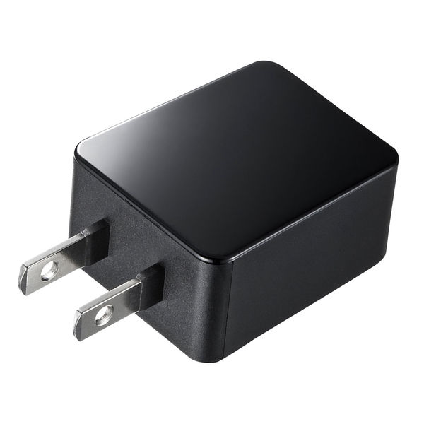 アスクル】 サンワサプライ USB充電器（2A・高耐久タイプ） ACA-IP52BK 