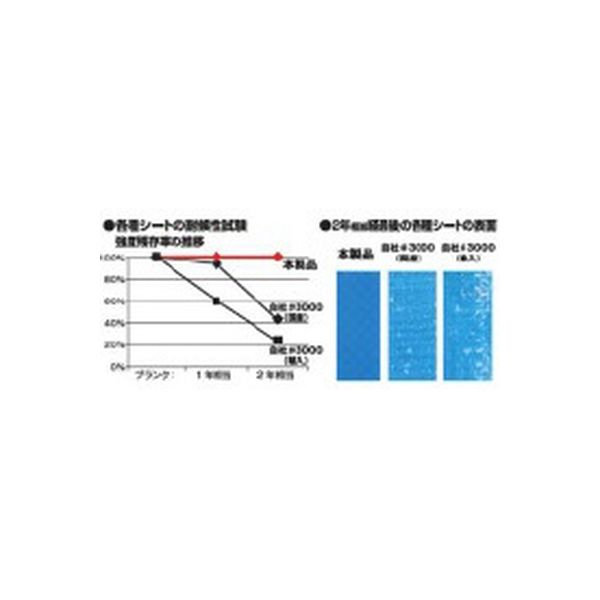 萩原工業 UVブルーシート2年タイプ 2.7m×3.6m 707296（直送品） - アスクル