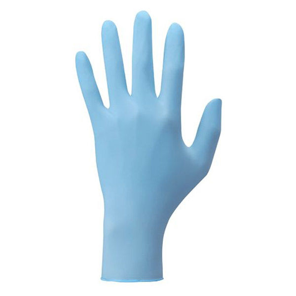 使いきりニトリル手袋(粉なし)　ニトリスト・タフ　No.883　SSサイズ　ブルー　1箱(100枚入) 　ショーワグローブ