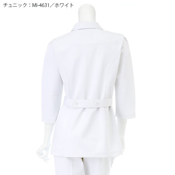 ナガイレーベン 女子チュニック7分袖 ナースジャケット 医療白衣 ホワイト EL MI-4631（取寄品）