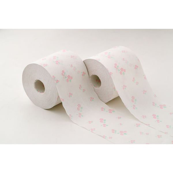 トイレットペーパー　再生紙　シングル　150ｍ　芯なし　街かどの花屋さん150　1箱（8パック入）　泉製紙