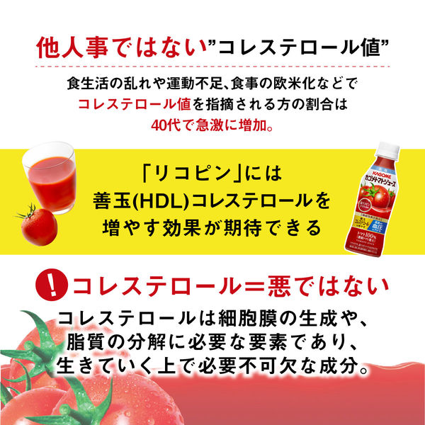 機能性表示食品】カゴメ トマトジュース 低塩 高リコピントマト使用