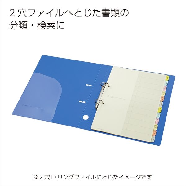 アスクル】 コクヨ（KOKUYO） カラー仕切カード（ファイル用） A4縦 2穴 12山+扉紙 6色 シキ-80N 1セット（10組） 通販 -  ASKUL（公式）