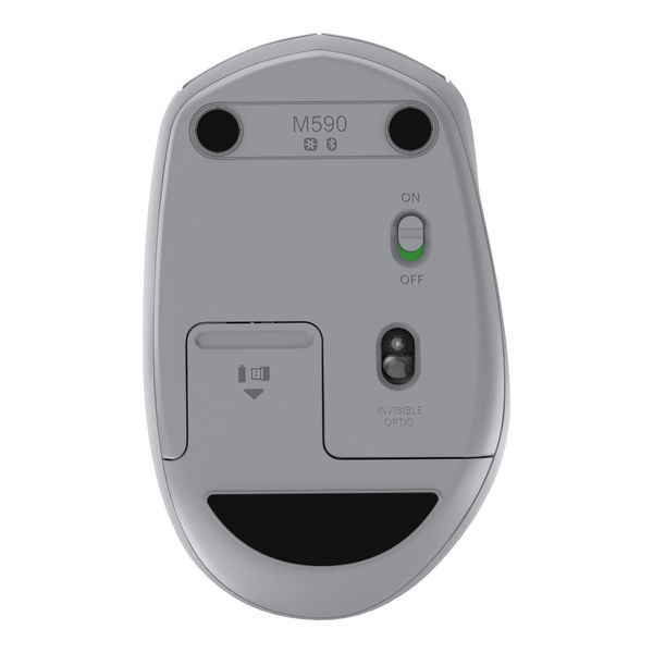 ロジクール 無線（2.4GHz/Bluetooth）マウスM590 グレー(ミッドグレイ