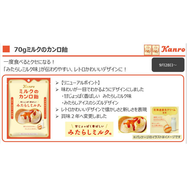 アスクル】 カンロ ミルクのカンロ飴 70g 6袋 キャンディ 飴 通販 - ASKUL（公式）