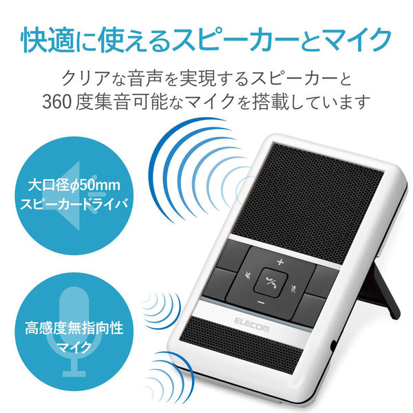 【アスクル】 エレコム 会議用有線スピーカーフォン/ホワイト HS-SP01WH 1台 通販 - ASKUL（公式）