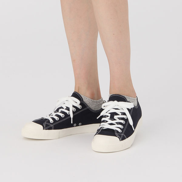 LOHACO - 無印良品 足なり直角 ムラ糸 スニーカーイン靴下 婦人 23～25cm グレー 1セット（3足組）良品計画