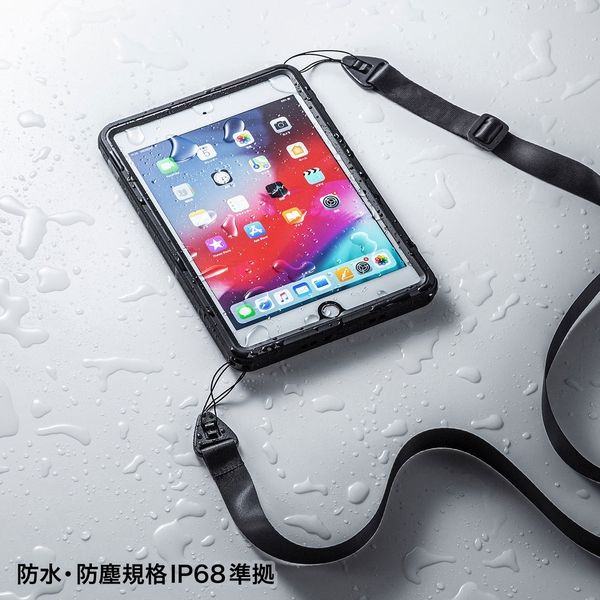 【アスクル】サンワサプライ iPad mini 2019 第5世代対応 耐衝撃防水ケース IP68準拠 PDA-IPAD1416 1個 通販