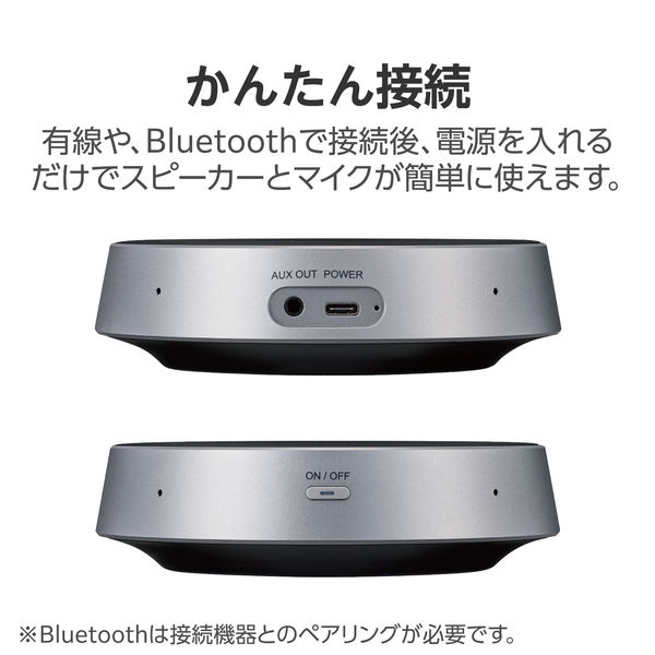 会議用Bluetoothスピーカーフォン 有線 無線 両対応 LBT-SP03BK 1個