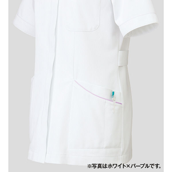 アスクル】KAZEN レディスジャケット半袖 （ナースジャケット） 医療白衣 ピンク×ホワイト 3L 100-24（直送品） 通販  ASKUL（公式）