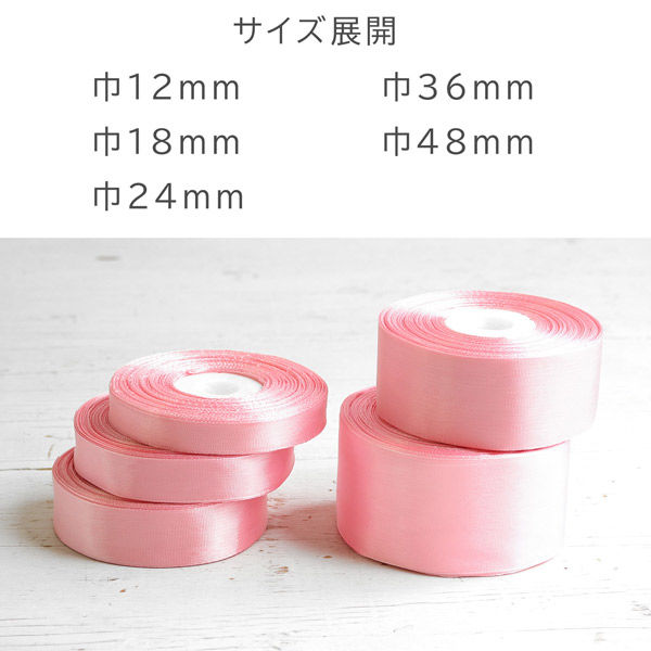 日本紐釦貿易 カラーリボン 巾24mm×29m お徳用5反 カラー/朱 AMK24-12