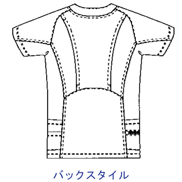 KAZEN adidas（アディダス）メンズスクラブ 医療白衣 半袖 ネイビー O SMS118（直送品）