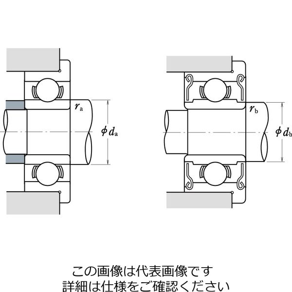 日本精工（NSK） フランジ付き小径玉軸受（単列深溝玉軸受） F625ZZ 1