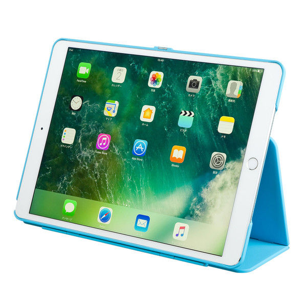 【アスクル】 サンワサプライ iPad Pro10.5インチ ハードケース（スタンドタイプ・青） PDA-IPAD1104BL 1個（直送品