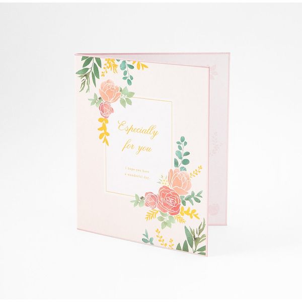 デザインフィル カラー色紙 Sサイズ 二つ折り シルク 花柄 ピンク 