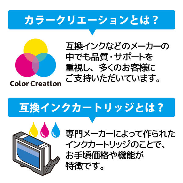 色移り有り 20個セット カラークリエーション エプソン用 YAD-BK互換インクボトル(ブラック) Color Creation CT-E…  15倍ポイント