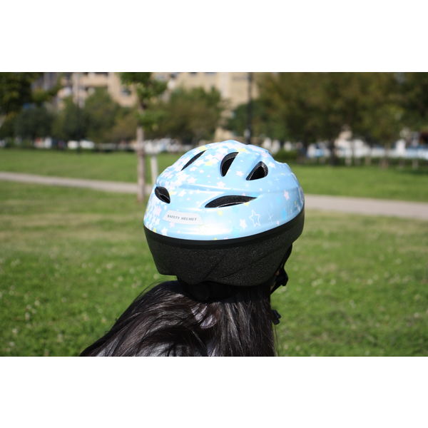 アスクル】 サギサカ 自転車 ジュニアヘルメット 児童用 54-58cm 水色(スター柄) 46837 1個（直送品） 通販 - ASKUL（公式）