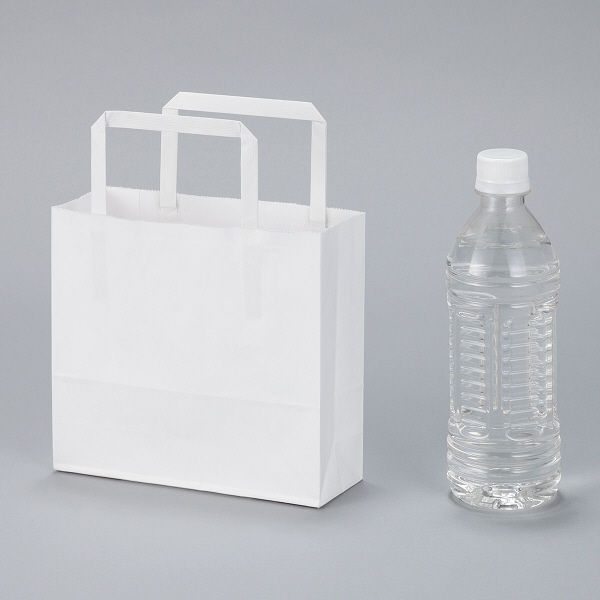 【アスクル】 平紐 クラフト紙手提袋ベーシック 180×165×60 白 1セット（900枚：300枚×3箱） オリジナル 通販