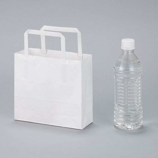 【アスクル】 平紐クラフト紙手提袋薄型エコノミー 180×165×60 白 1袋（50枚入） オリジナル 通販 - ASKUL（公式）
