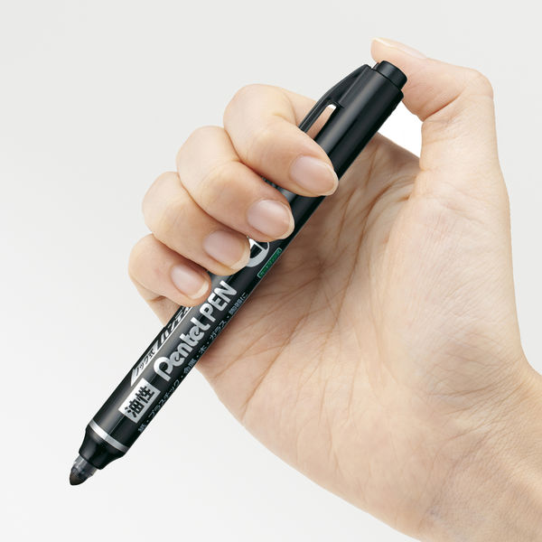 ぺんてる 油性ペン ノック式ハンディS PentelPEN 細字 丸芯 黒 NXS15-AP 1本