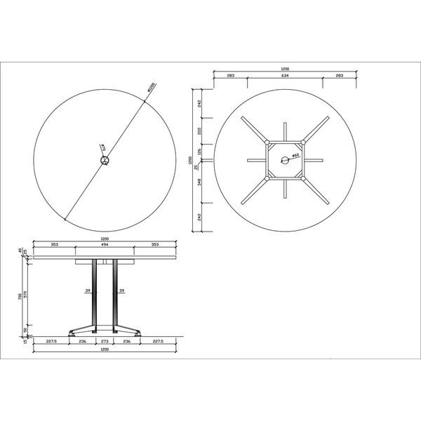 アスクル】 アール・エフ・ヤマカワ OAミーティングテーブル ラウンド型 ナチュラル 直径1200×高さ700mm 1台（2梱包） 通販 -  ASKUL（公式）