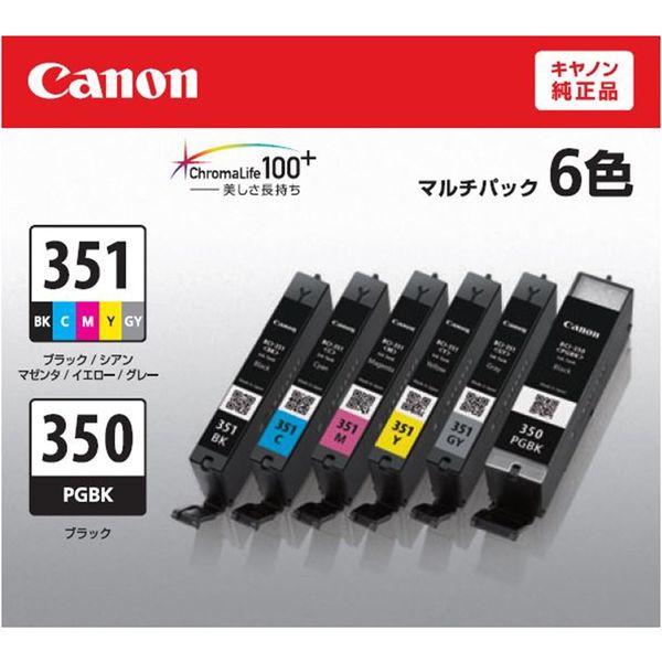 キヤノン（Canon） 純正インク BCI-351+350/6MP 6552B004 BCI-350/351シリーズ 1パック（6色入）